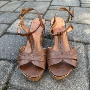 Cork wedge sandals